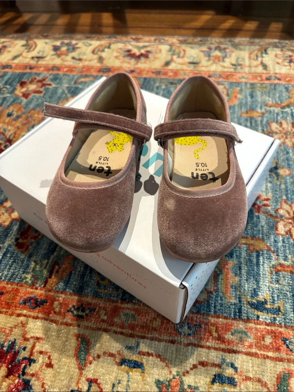 Ten Little Toddler Velvet Mary Jane Shoes - Dusty Pink 10.5